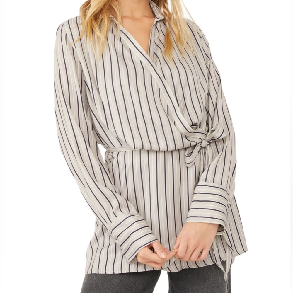 NWT Free People Arlo Wrap Blouse
